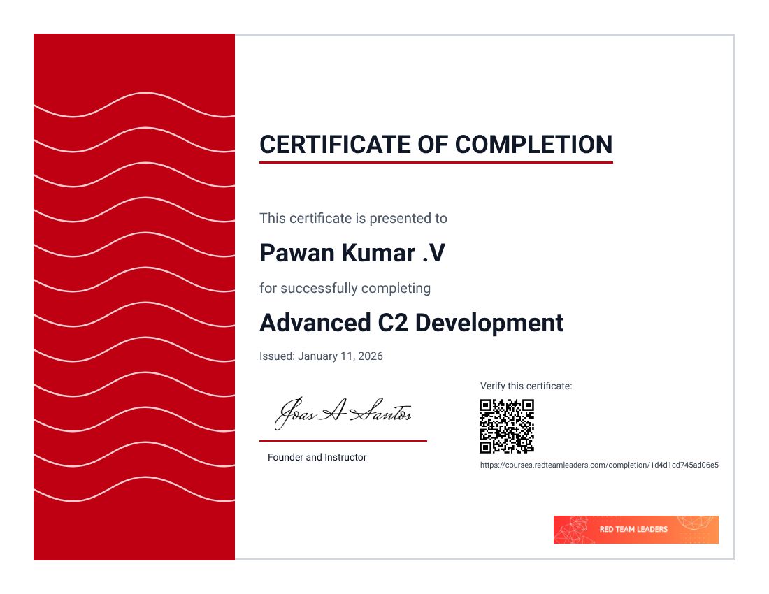 Certificate: Advanced C2 Development
